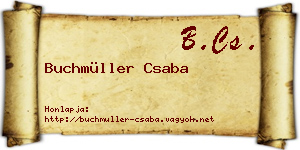 Buchmüller Csaba névjegykártya