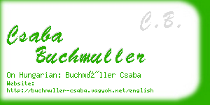 csaba buchmuller business card